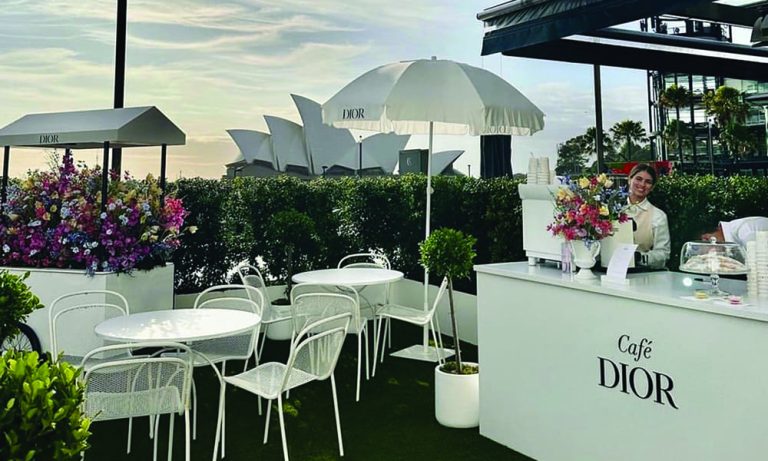 Woofys's custom built coffee bar for Dior event