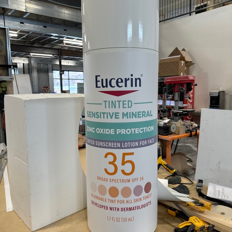 Giant Eucerin Sunscreen Bottle for their event