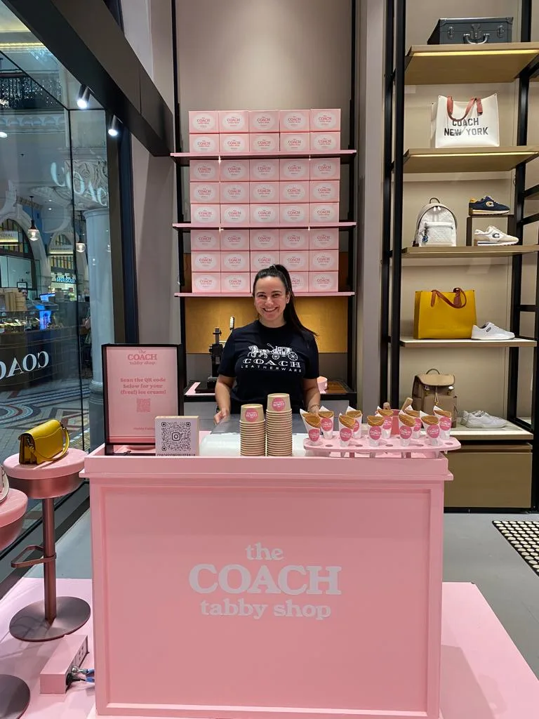 Coach Tabby Shop ice cream cart activation