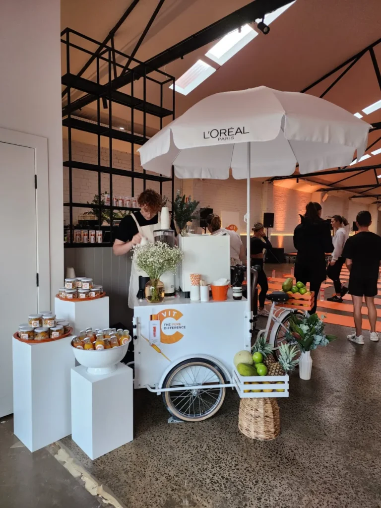 L'Oreal Paris juice cart activation