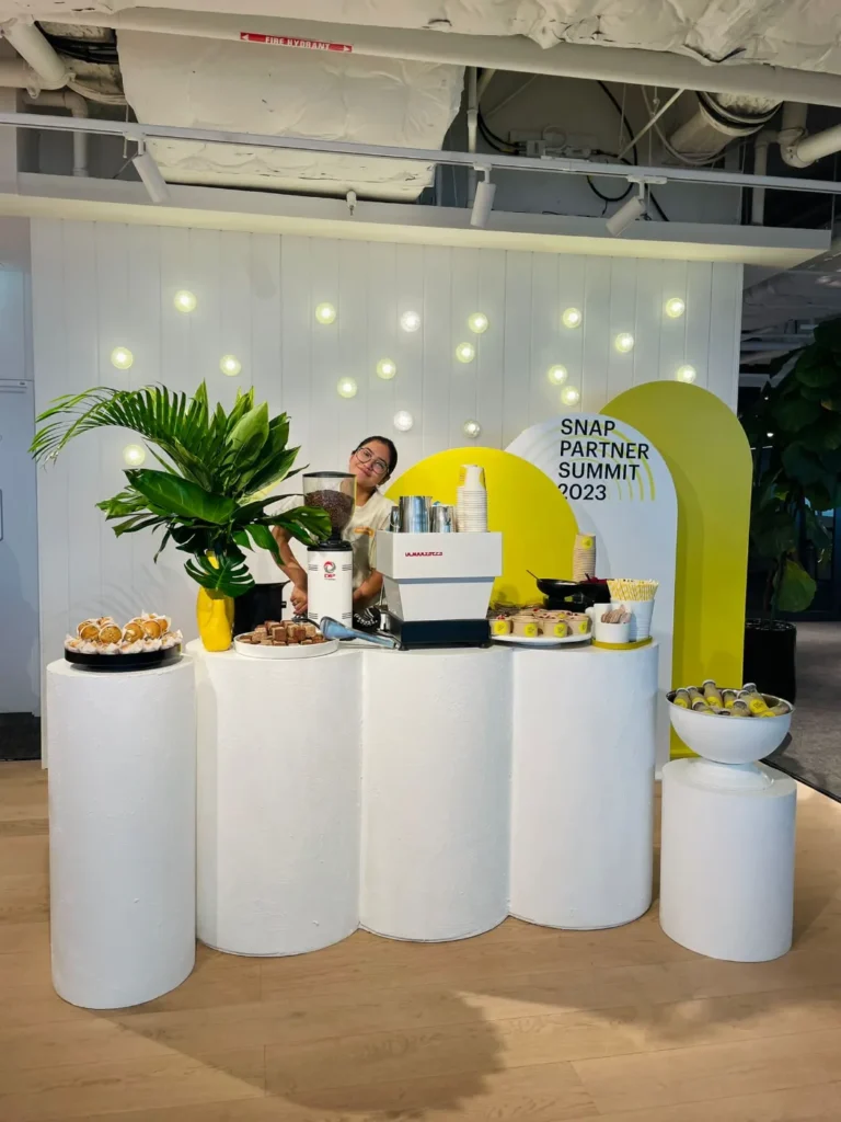 Snap Partner Summit 2023 coffee bar