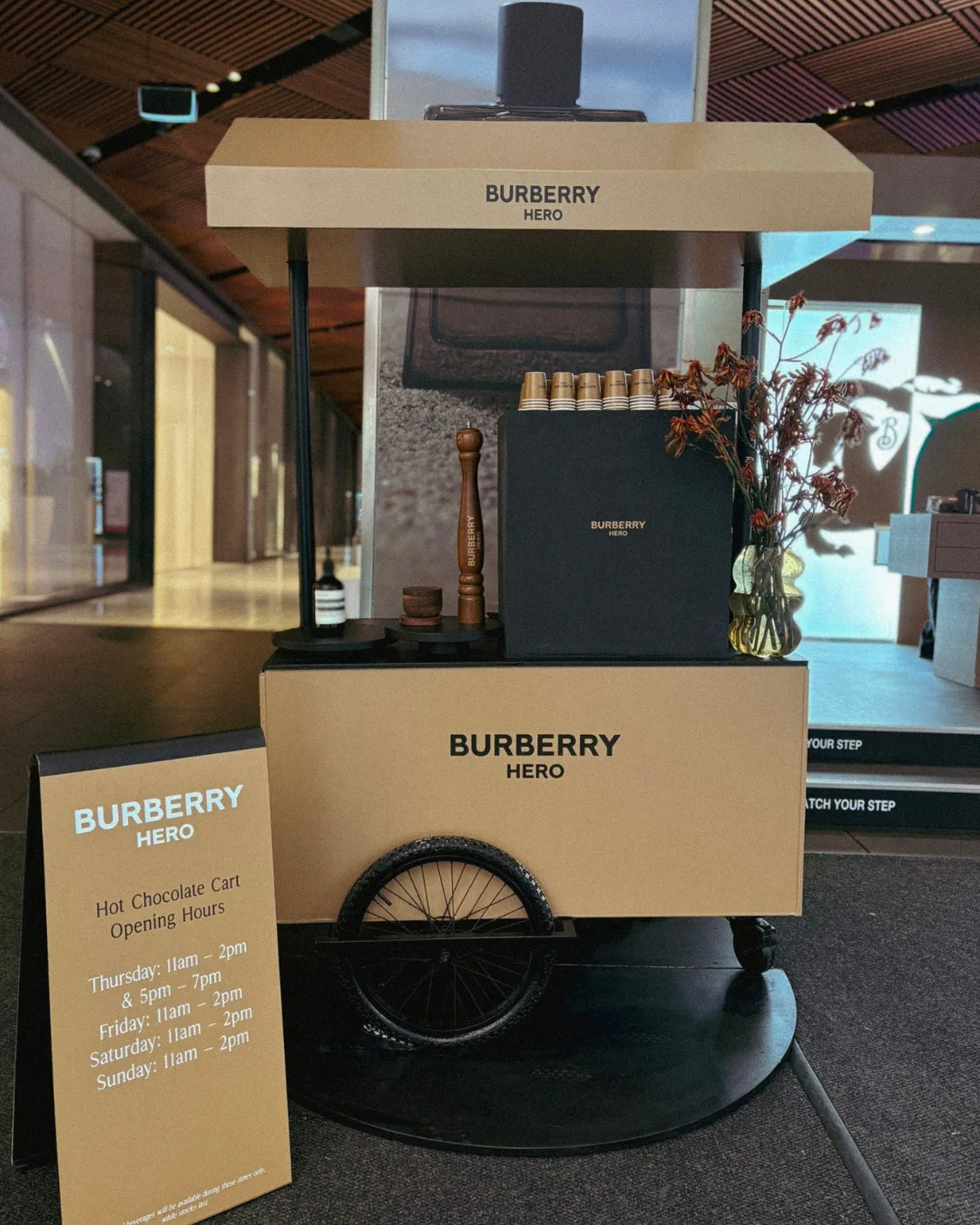 Burberry Hero branded cart activation