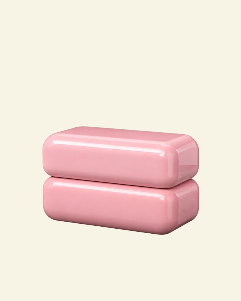 Bubble Bar style coffee bar in glossy pink